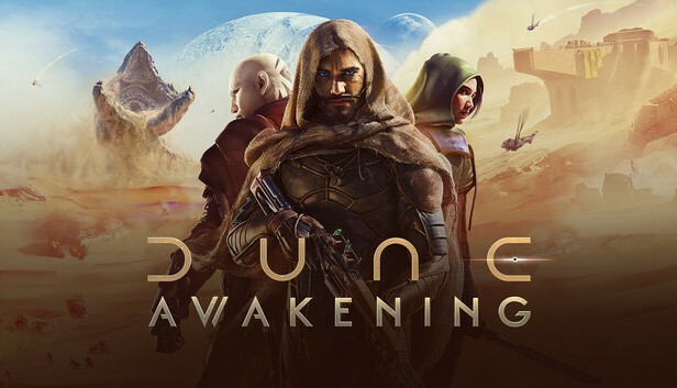 Dune Awakening A player in a stillsuit looks out over the vast desert of Arrakis in Dune Awakening.