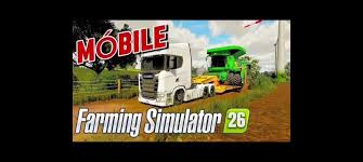 Farming Simulator 26 Mobile A high-detail tractor harvests a golden wheat field during sunset in Farming Simulator 26 Mobile.