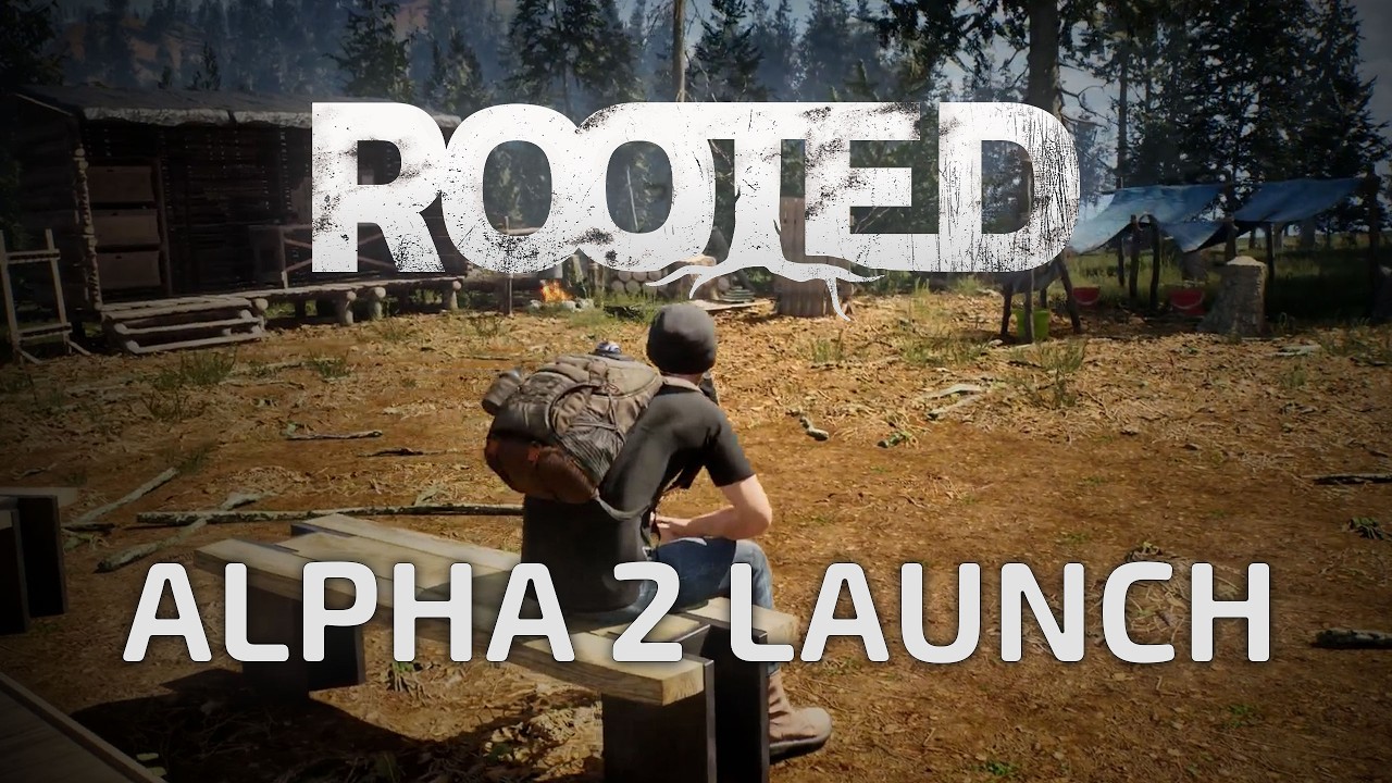 Rooted The Collapse A survivor explores a lush, vine-covered city ruins in the survival game Rooted The Collapse.